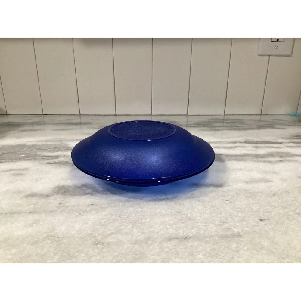 RESISTENTE BRAZIL Cobalt Blue Glass Pasta Bowls 8.75
